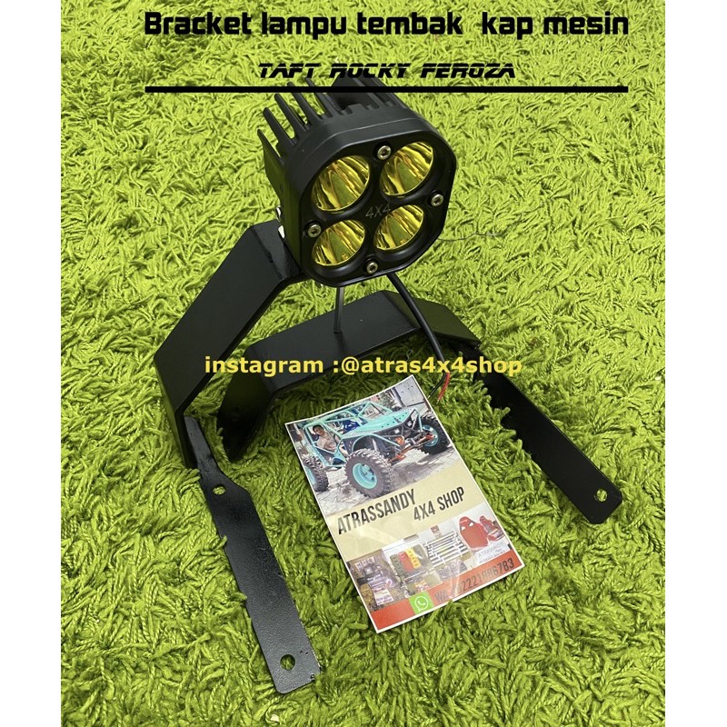 dudukan lampu bracket led kap mesin taft rocky hiline feroza braket breket kaca depan fender
