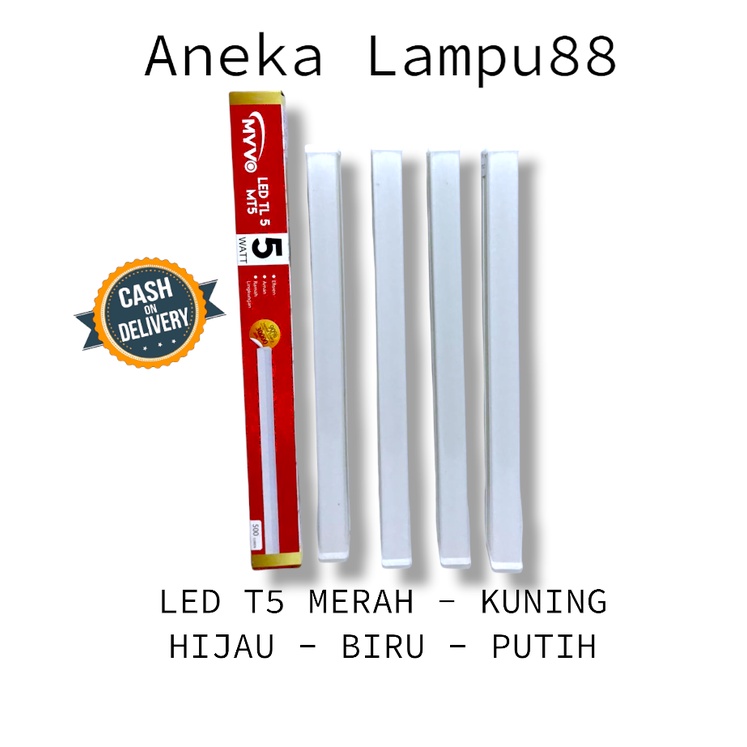 LAMPU LED T5 WARNA WARNI 5 WATT - LAMPU HIAS T5 MYVO LED - LAMPU T5 5WATT