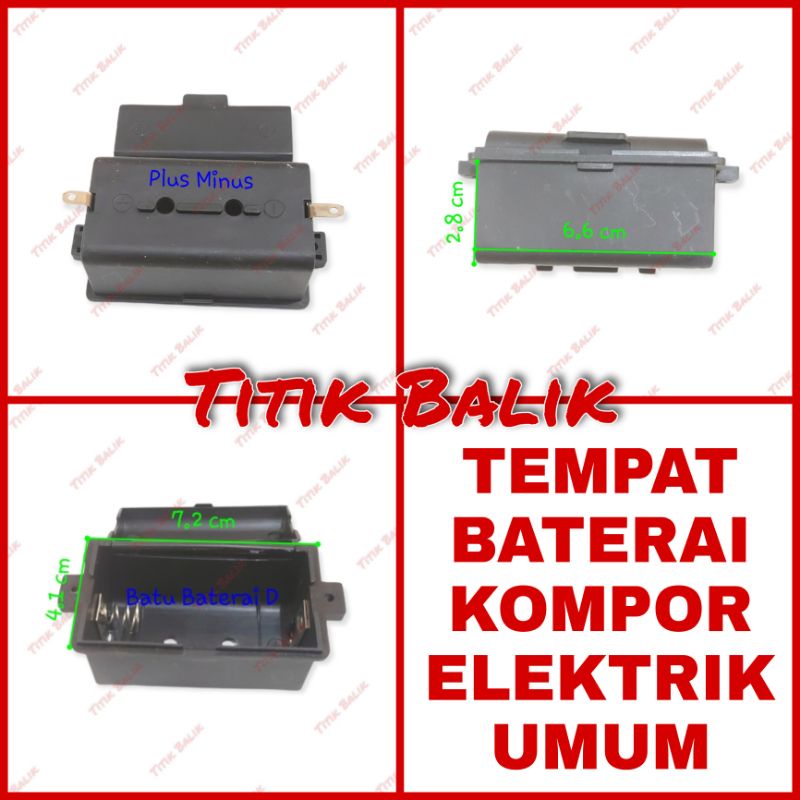 Kotak Box Baterai Kompor Gas Kaca Pemantik Elektrik Quantum / Blue Gaz / Progas / Nico / Import / Um