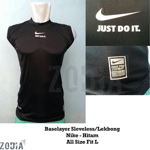 Baselayer/Manset Sleveless (Lekbong) Nike -HITAM - Baju Olahraga