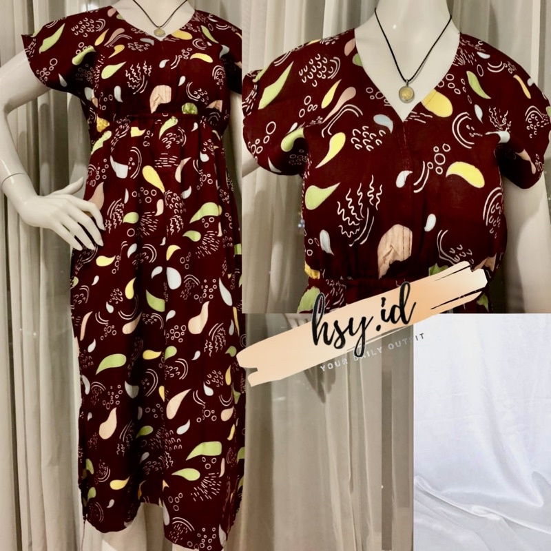 hsy.id-Daster manohara etnik kekinian/ Daster manohara rayon bali/Dress Bali-water marun