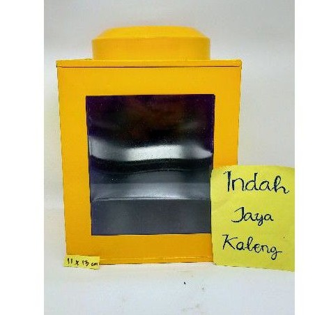 Toples kaleng kerupuk mini / toples jadul / unik uk 11x13cm