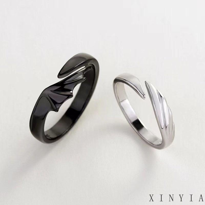 Cincin Couple Adjustable Sayap Malaikat Iblis Untuk Pasangan Rings