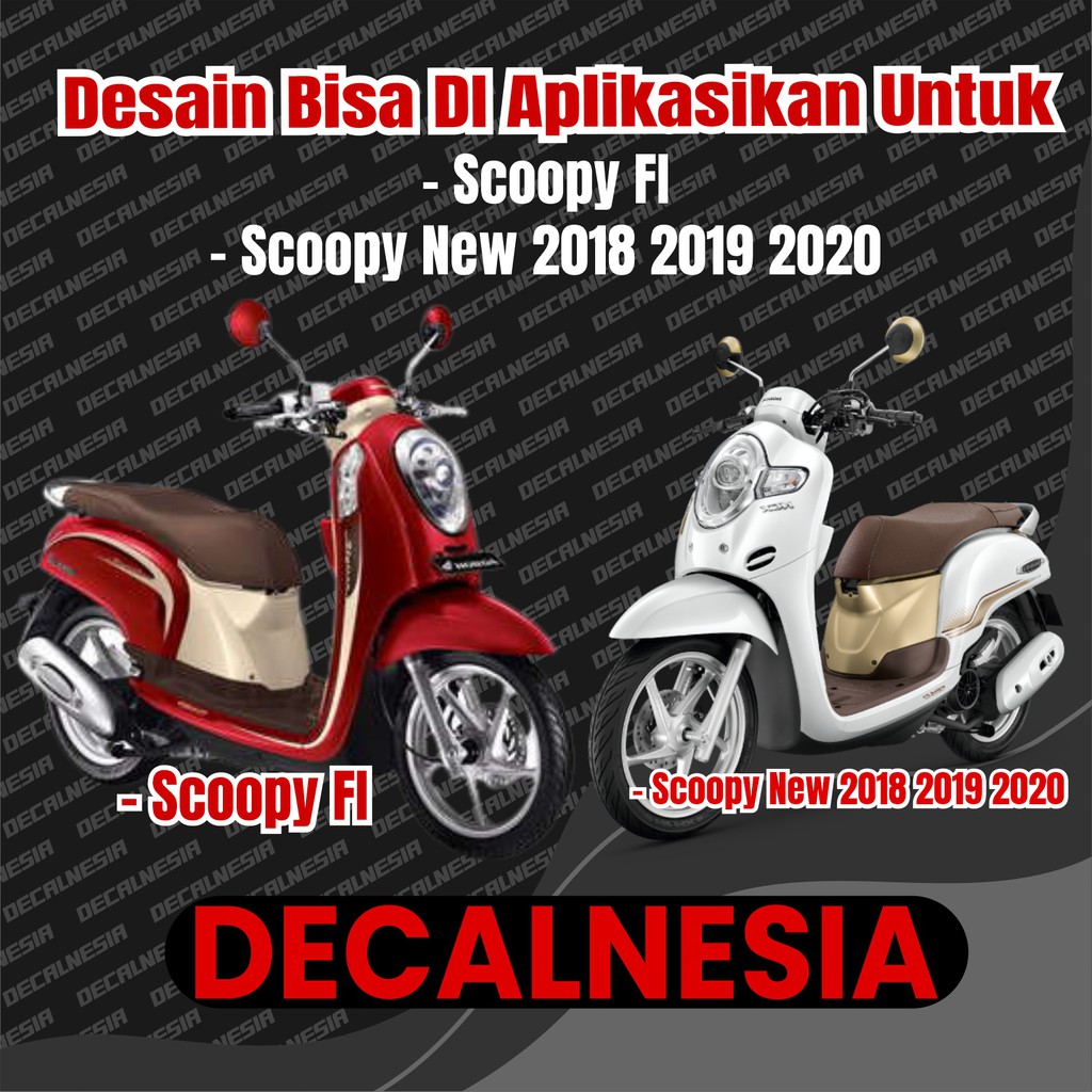 Jual Decal Scoopy Modifikasi Variasi Racing Stiker Motor Scoopy Sticker Scoopy 2017 2018 2019 2020 Indonesia Shopee Indonesia