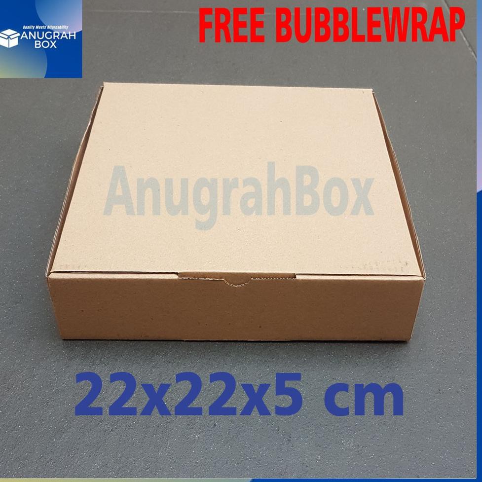 

1.1 COD (10 PCS) Kardus Dus uk 22x22x5 cm Die Cut Box Kotak Packing Aksesoris Baju kue Hijab