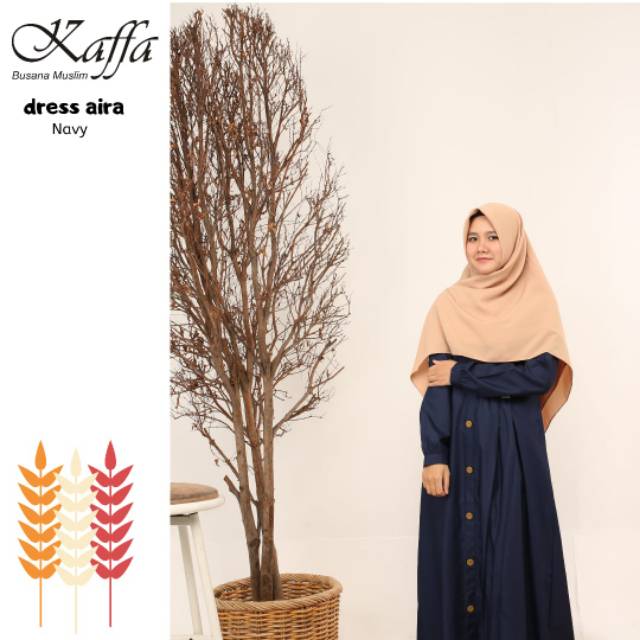 Dress aira navy by kaffa busana