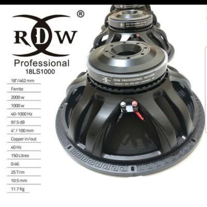 SPEAKER COMPENENT 18 INCH RDW 18 LS1000 ORIGINAL