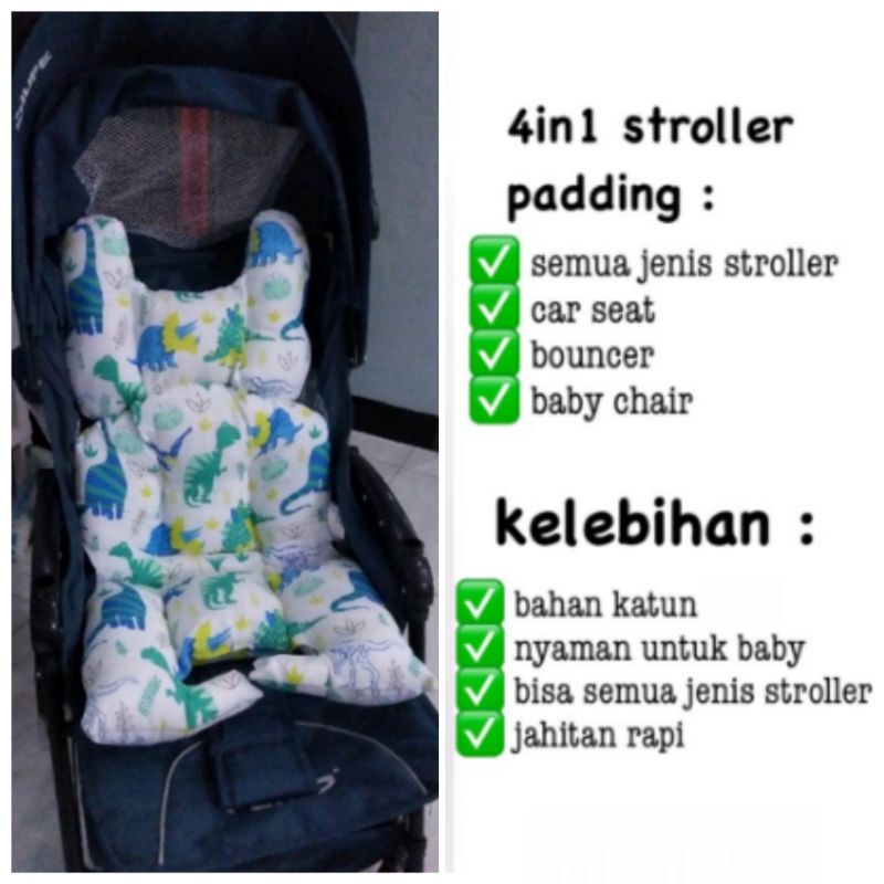 4in1 UNIVERSAL ALAS STROLLER BAYI CAR SEAT BOUNCER 5 LUBANG / SEAT PADDING