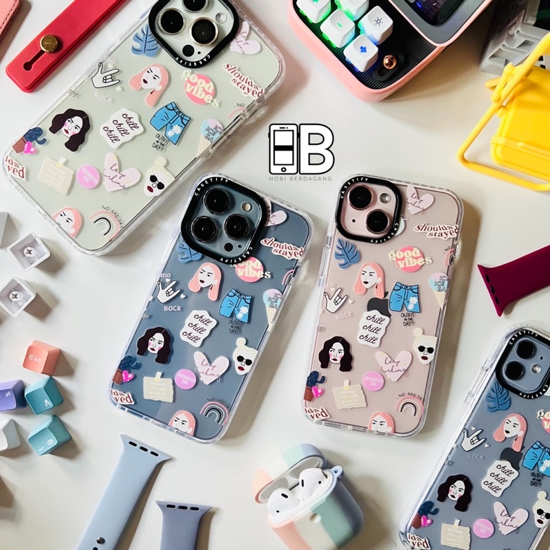 Jual Casetify Girl Vibes Impact Antiknock Case Iphone 7 7 8 8 X Xr Xs Max 11 Pro Max Indonesia Shopee Indonesia