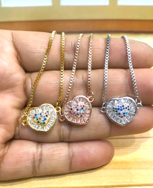 Gelang tangan wanita // gelang titanium // gelang permata love// gelang serut // replika emas //