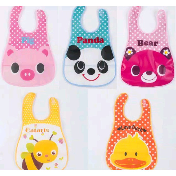  Athaya Shop CELEMEK BAYI  PLASTIK SLABBER MAKAN BABY 