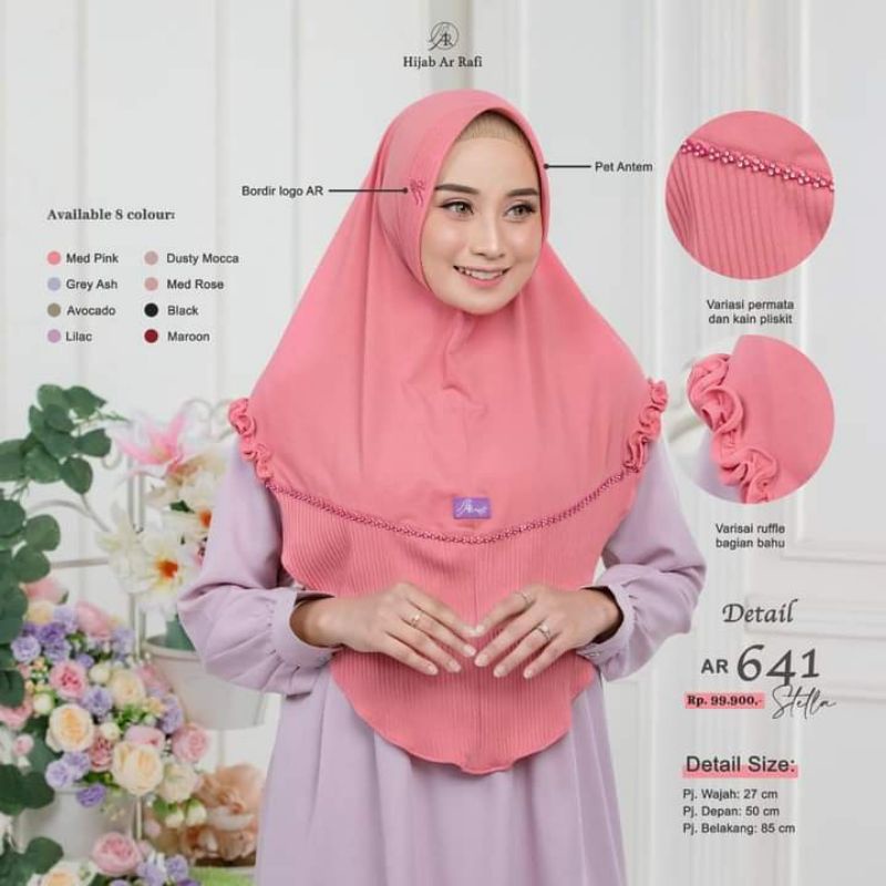 TERBARU√JILBAB HIJAB KERUDUNG BERGO TERLARIS ARRAFI AR 641 Variasi Rempel Acrilic