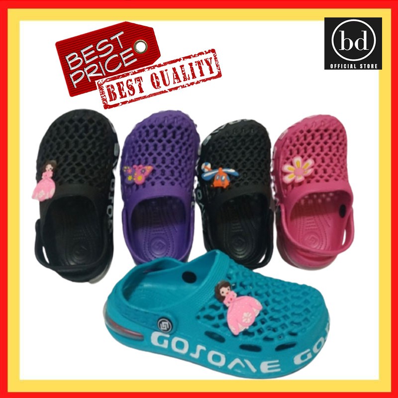Sepatu Sandal karet Anak Perempuan / cewek Merk Gosome import quality terbaru lucu murah s66