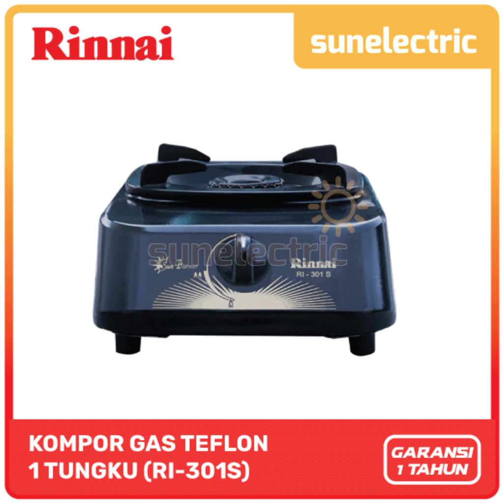 Rinnai RI 301 S Kompor Gas Stove Teflon 1 Tungku RI-301 S / RI301 S / RI 301S / RI-301S / RI301S