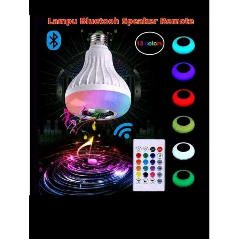 Lampu bohlam musik bluetooth