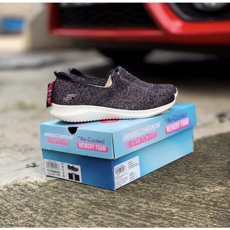Sepatu SKECHERS ULTRA FLEX-COMFY GLIMMER BLACK/ROSE GOLD 13126/BKRG (WOMEN)