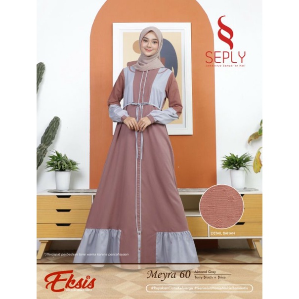 Seply Eksis 185 Almond Grey Meyra 60 Kaseo 147 Selia 97 Kliko 107 Baju Muslim Sarimbit Keluarga Family Series Terbaru