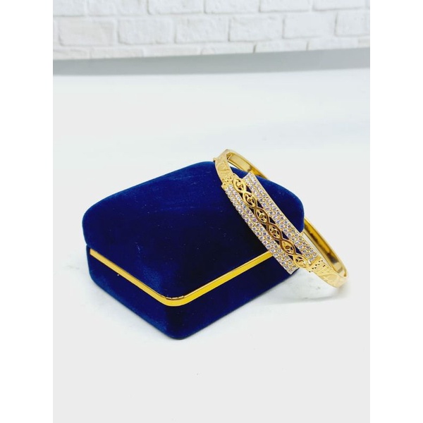 GELANG PERAK ASLI 925 SILVER LAPIS AS/GELANG BANGLE COR MP+UKIR BATIK ZIGZAG/ASLI SILVER/GELANG FASHION WANITA