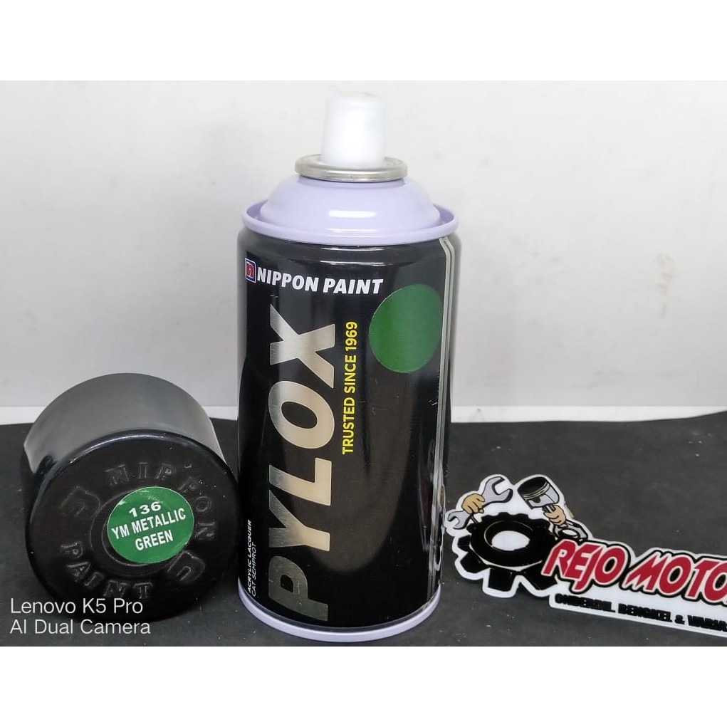 

PILOX/PYLOX /SOLID COLOURS & METALLIC COLOURS/ 136 YM METALLIC GREEN (G-35-MS) / ANTI BAKAR ORIGINAL NIPPON