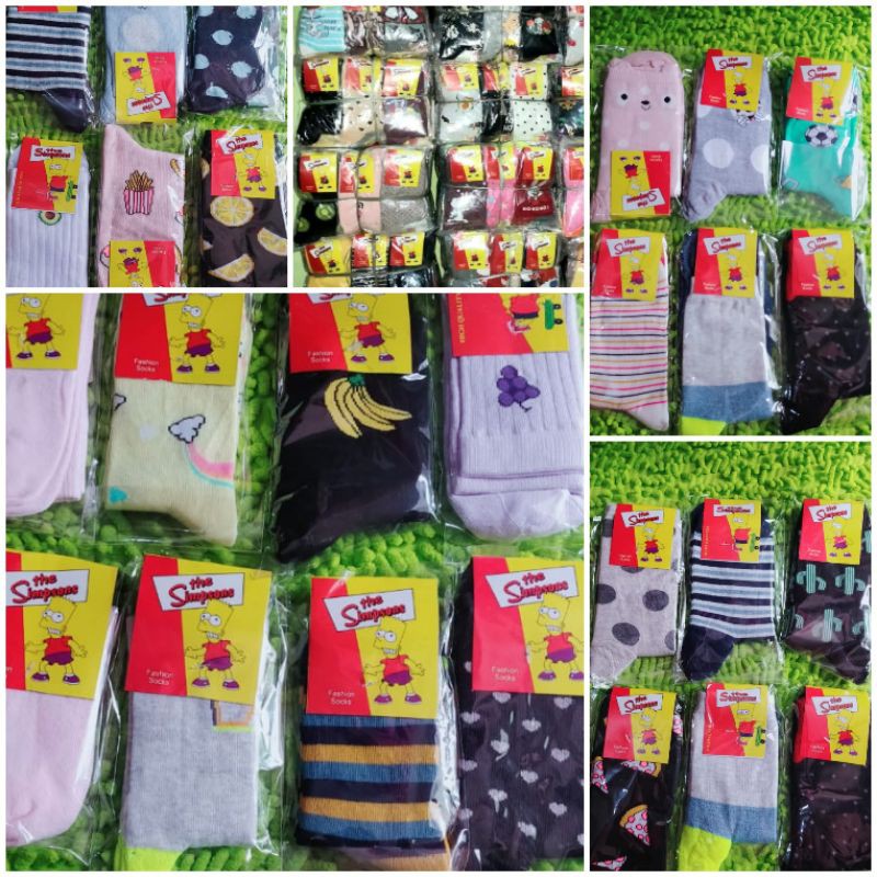 kaos kaki  anak dan dewasa karakter dan polos