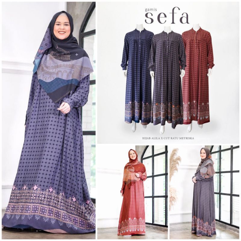 GAMIS SEFA DAN KHIMAR SEFA SERIES BY HIJAB ALILA X CUT RATU MEYRISKA | KHIMAR AQSA  |KHIMAR SYAM BY 