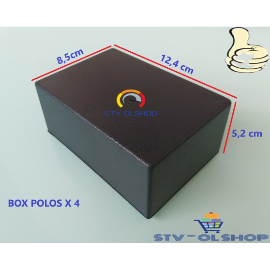 Box Polos X 4 Plastik / Box Polos Hitam Serba Guna