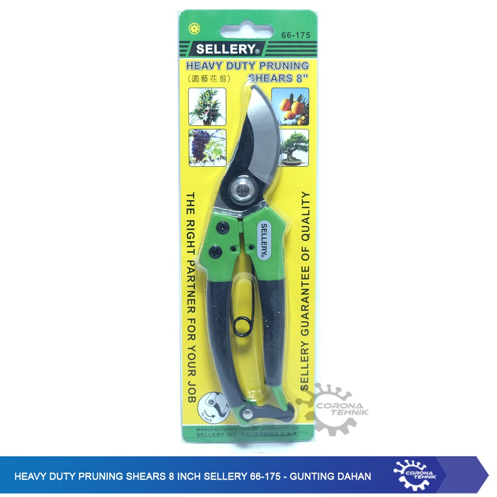 Heavy Duty Pruning Shears 8 inch Sellery 66-175 - Gunting Dahan