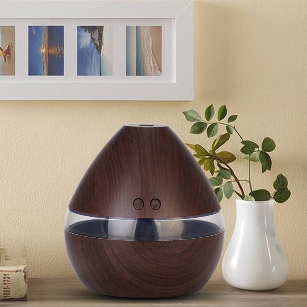 PELEMBAB UDARA HUMIDIFIER ULTRASONIC HUMI H218 DIFFUSER AROMATHERAPY WOOD 300ML