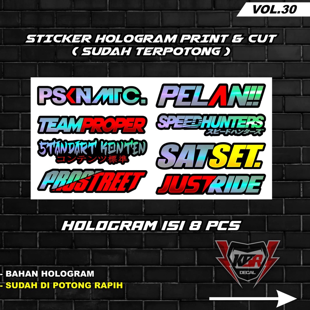 Stiker Racing 1 pack isi 13 25 27 Stiker Sponsor Stiker Helm Stiker Motor Sticker Motor