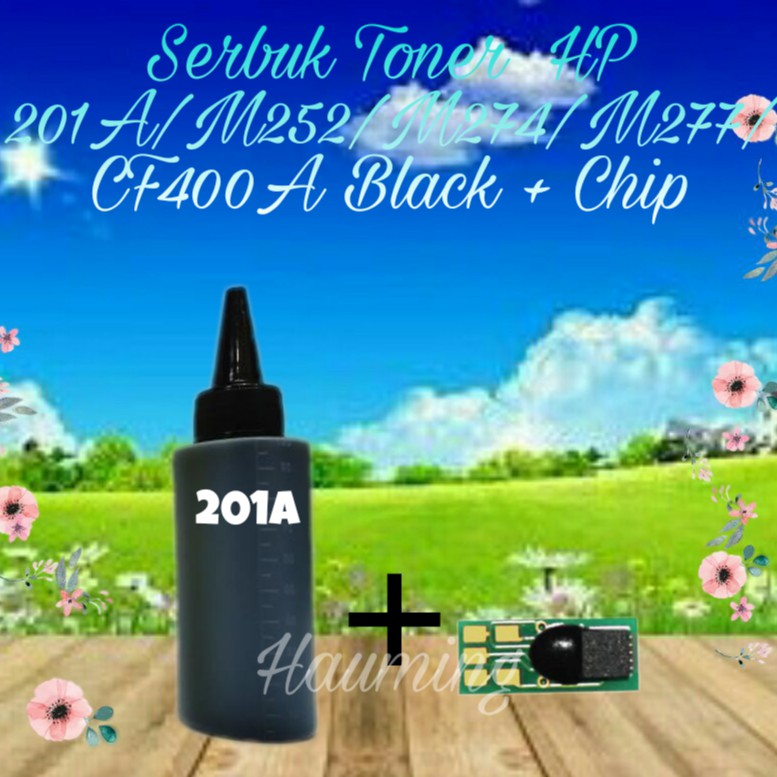 Serbuk Toner HP 201A M252 M274 M277 M252n M252dw M274n M277n M277dw CF400A Black + Chip