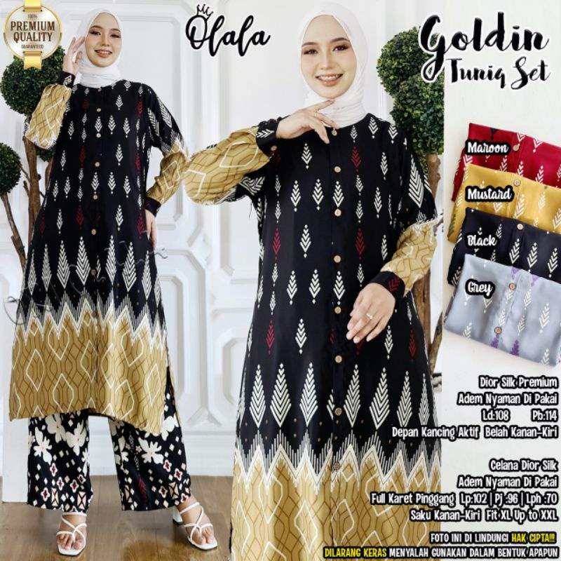 GOLDIN TUNIK SET / SETELAN WANITA MUSLIM