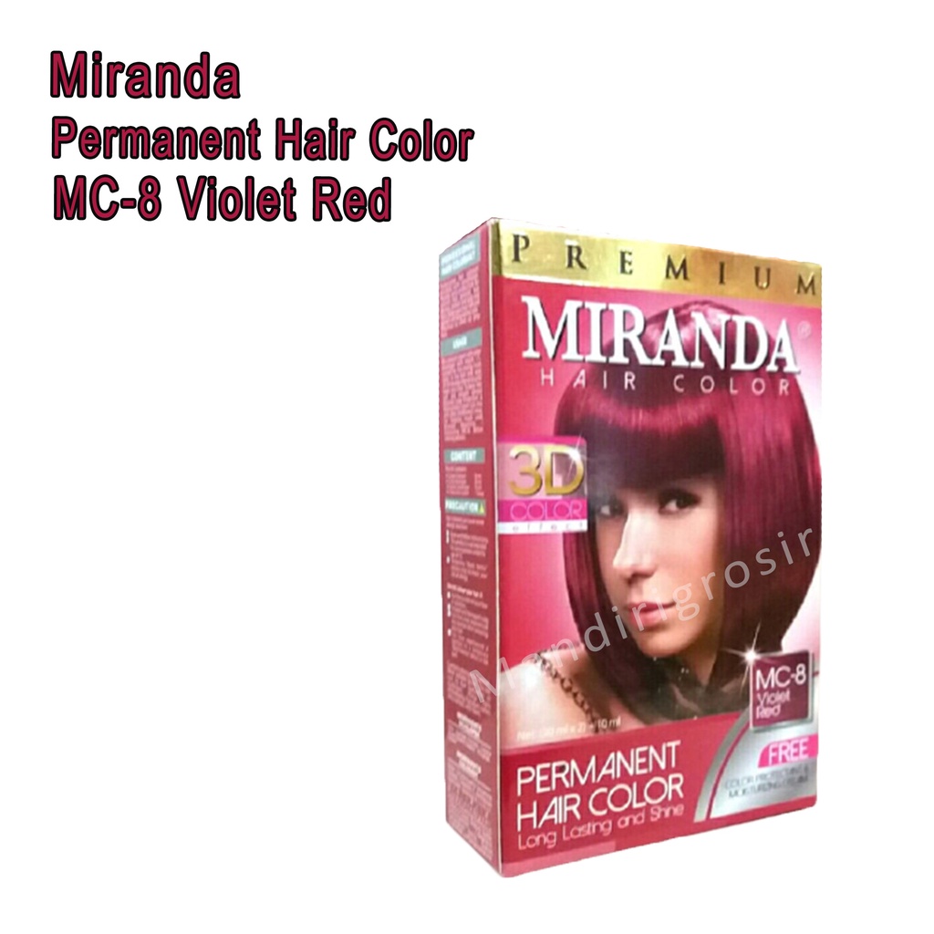 Cat Rambut *Miranda * MC-8 Violet Red * 30mlx2 + 10ml