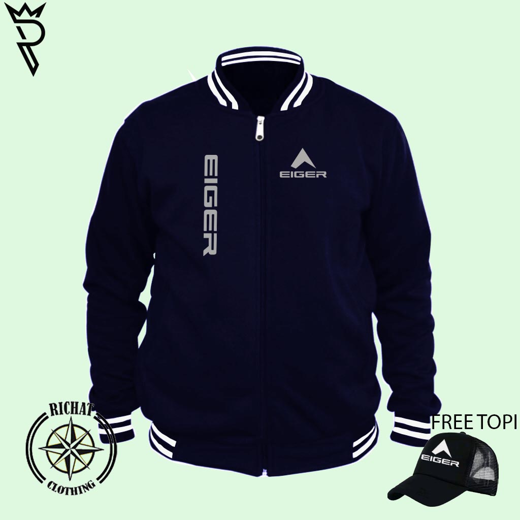 Jaket Pria Jumbo Racing Import Hangat Kulit Jeans N6G2 Baseball Bolak Balik Anime Parasut Panjang Te