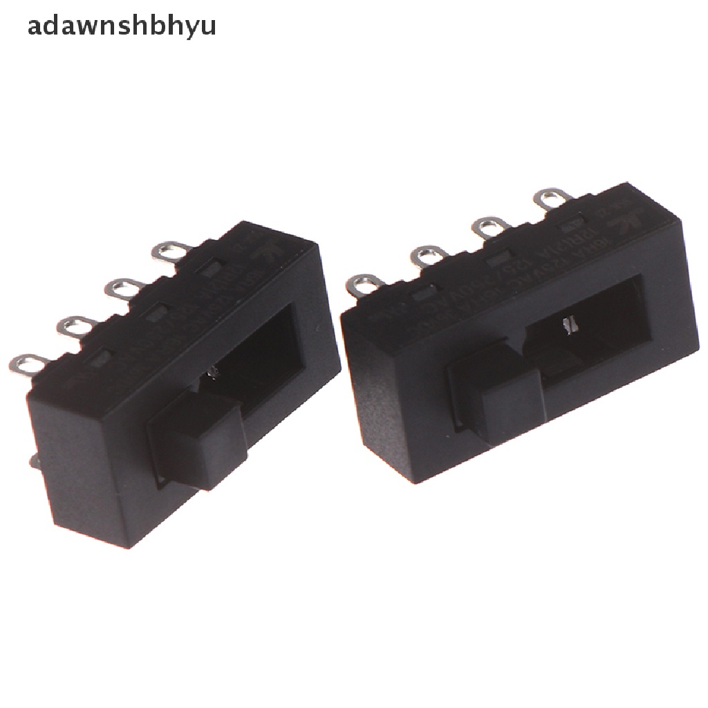 Adawnshbhyu 2pcs 12A 250V 3posisi 8pin Toggle Slide Switch LQ-103H Saklar Pengering Rambut
