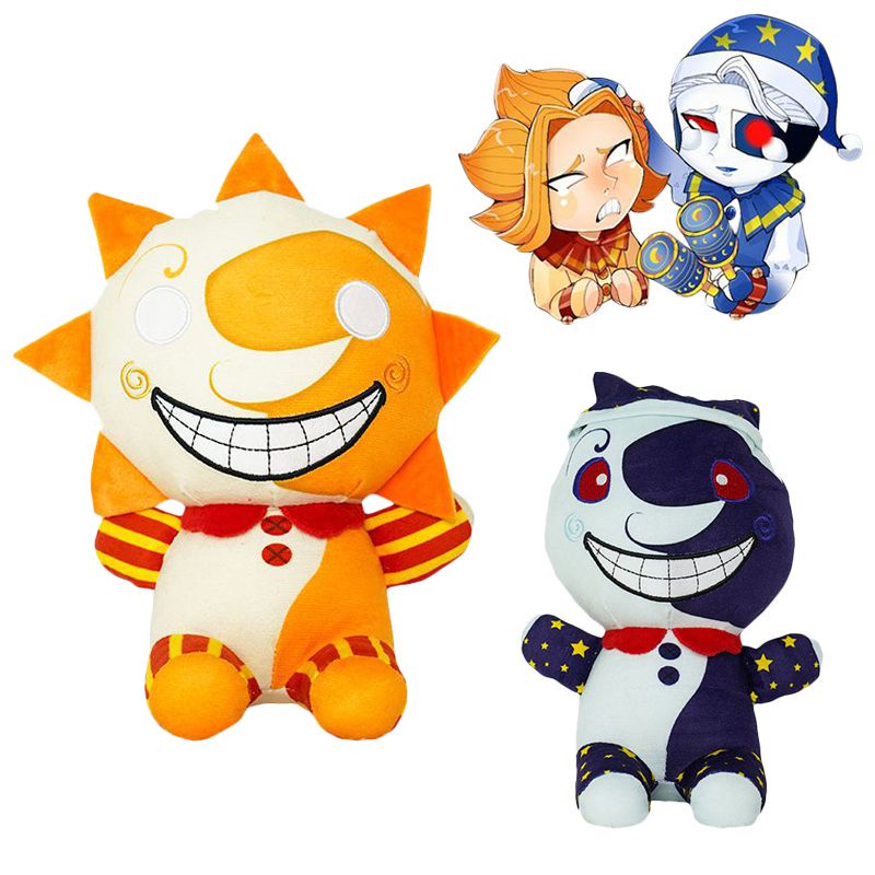 Mainan Boneka Stuffed Plush Karakter Game FNAF Sundrop &amp; Moondrop Daycare Attendant Five Nights At Freddy 's Stuff