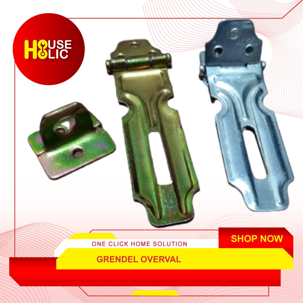 Grendel Overval Engsel Gembok Kunci Pintu / Overpal Selot Slot Pengait