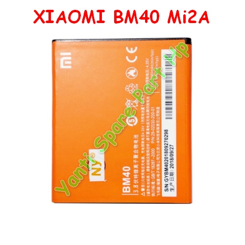 Baterai Xiaomi MI2A MI 2A BM40 Original New