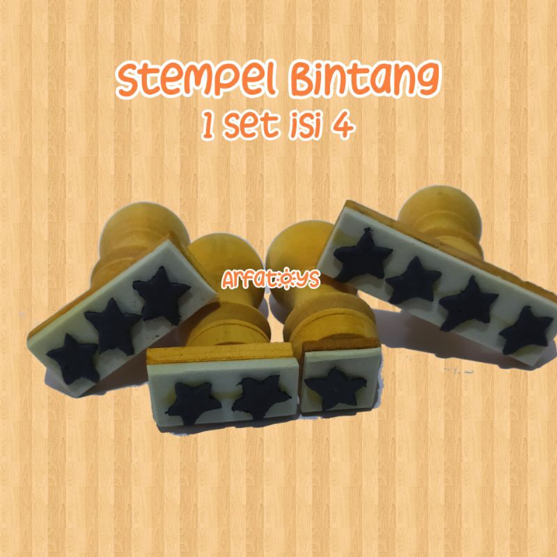 

Stempel Bintang isi 4, Bahan Kayu