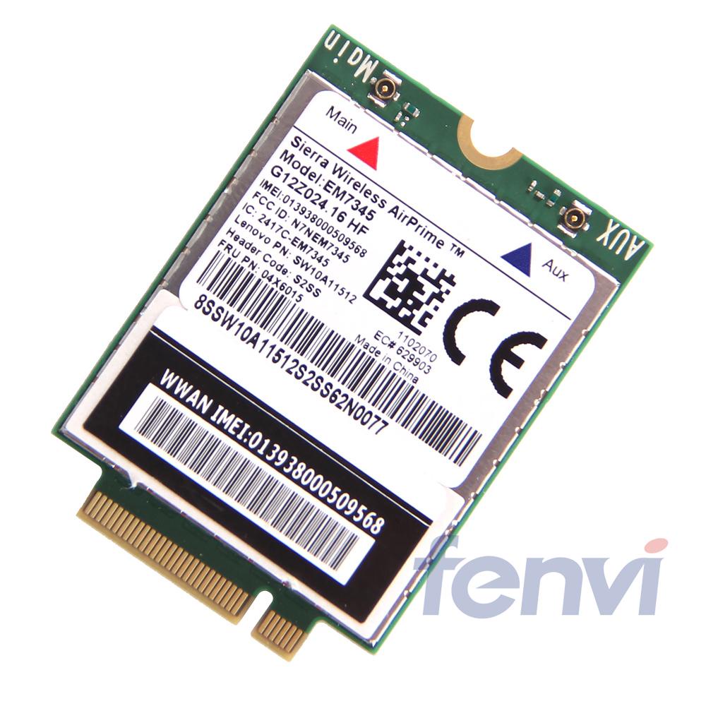 PREORDER Sierra Wireless EM7345 GOBI5000 4G LTE HSPA+ GPRS WWAN NGFF Card FRU:04X6015 for Lenovo Thi