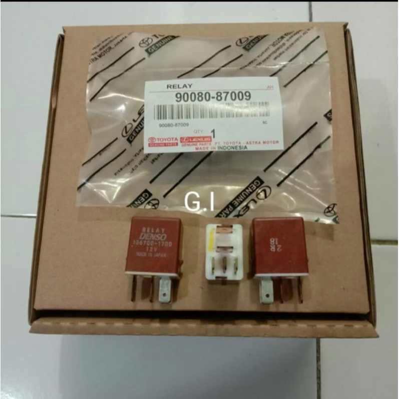 Relay Coklat Kaki 5 12V DENSO Rellay Rilai DENSO Kaki 5 12V Universal ORIGINAL