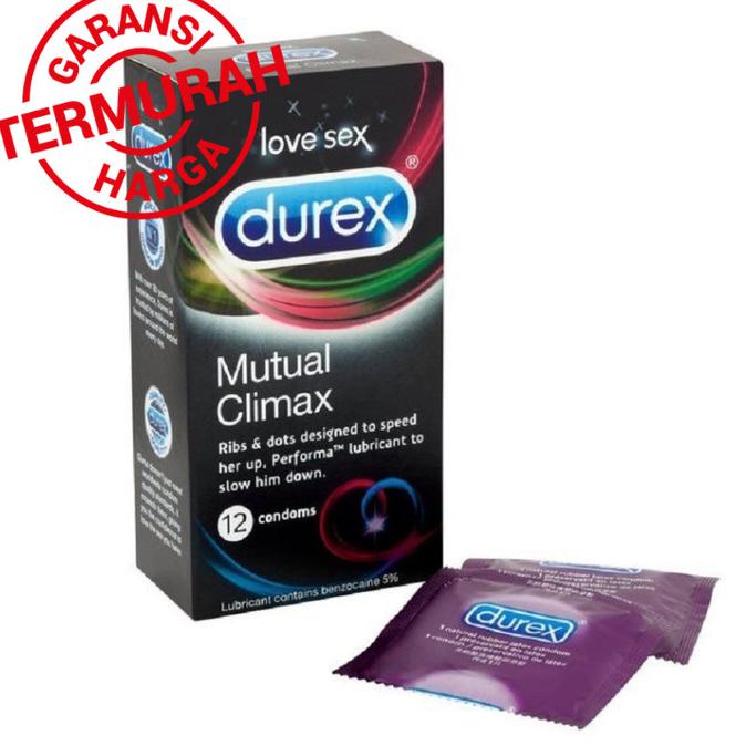 COD Kondom Durex Mutual Climax GERIGI GARIS TAHAN LAMA - isi 12