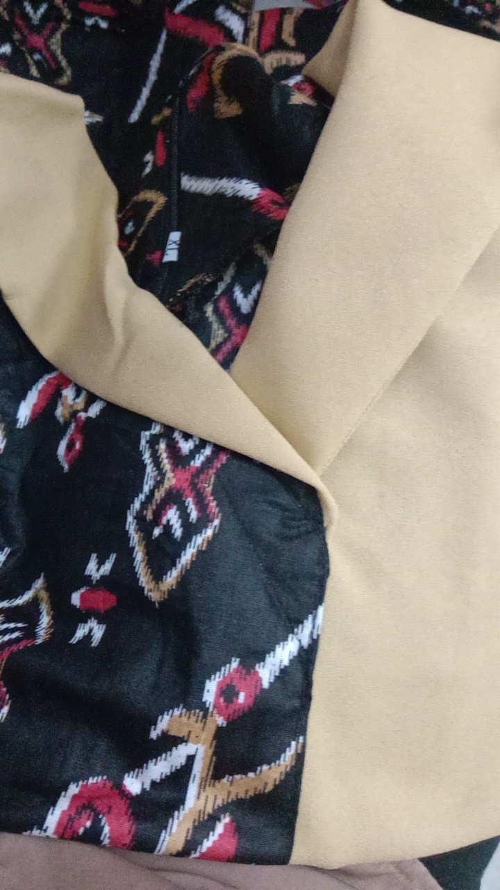 Tey-17 Batik Wanita Asj Sa Hrb026 Kenongo Kemeja Tosca Pendek