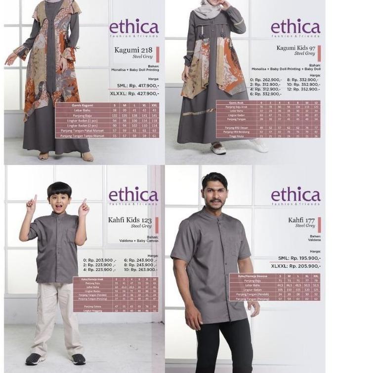 PGT.38059– SARIMBIT KELUARGA ETHICA ELFA 216 STEEL GREY