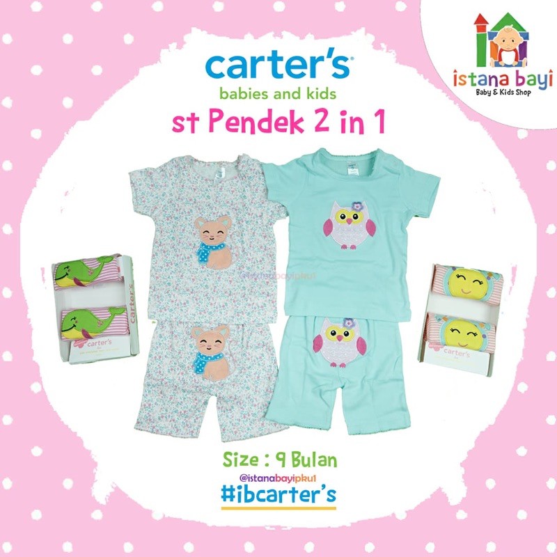 Carterlove Premium setelan pendek 2 in 1 Girl