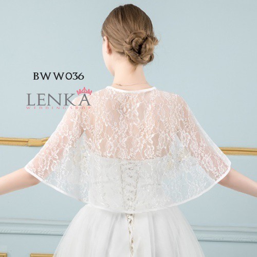 [READY STOCK] BOLERO WANITA PESTA PERNIKAHAN AKSESORIS WEDDING PUTIH BWW036