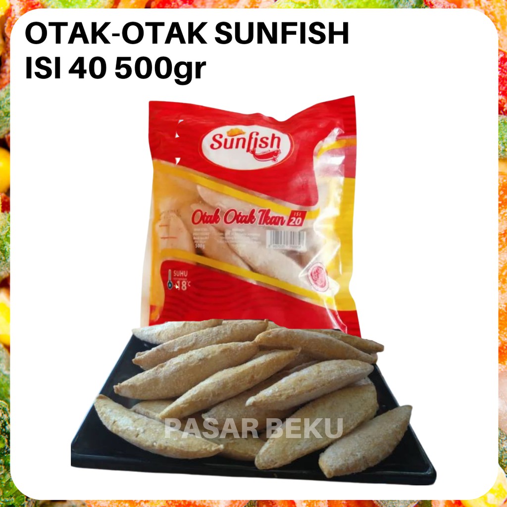 

(Khusus AREA SUMBAR) Otak Otak Isi 40 Sunfish 500gr Cemilan Seafood Frozenfood Padang