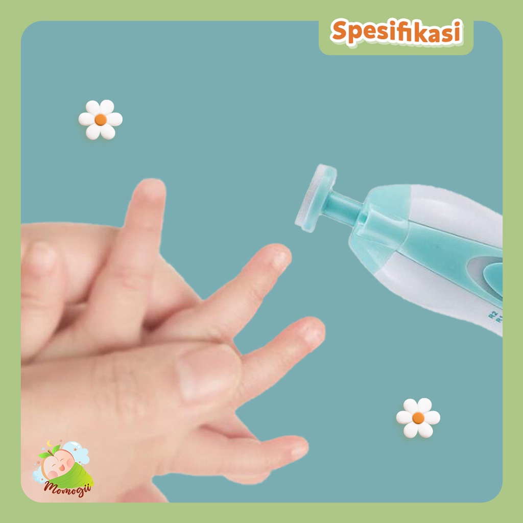 MOMOGII Baby Set Nail Trimmer Gunting kuku Bayi Elektrik 6 in 1 Menicure Pedicure