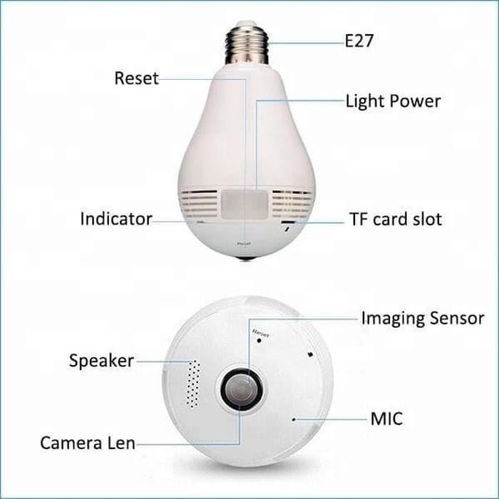 Dijual CCTV lampu wireless wifi 1.3MP Full HD infrared CCTV bohlam