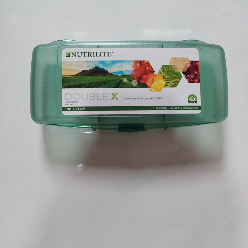 Kotak Kosong Obat Vitamin 3 sekat Nutrilite Double X
