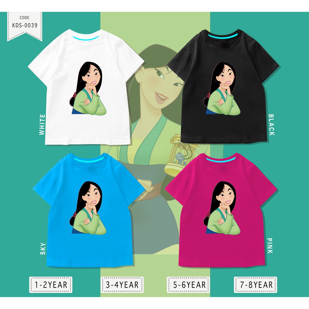 Baju Anak Mulan Pendekar / Kaos Distro DTF Anak Laki Laki dan Perempuan / Unisex / Motif